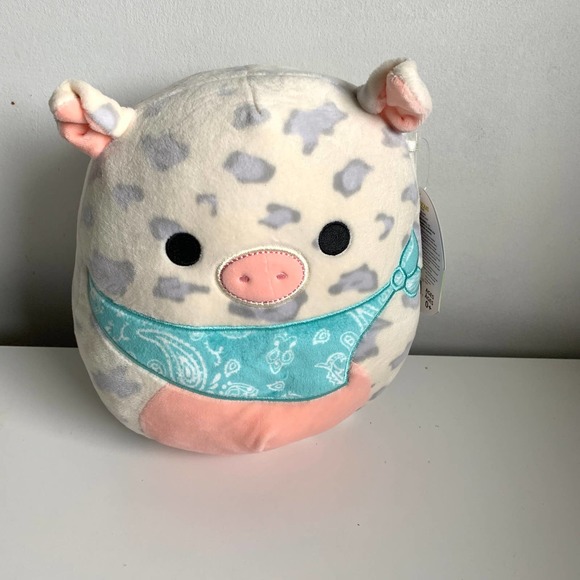 Squishmallow Rosie the Spotted Pig Bandana 8" Plush Easter Farm Stuffed Animal - Picture 4 of 8